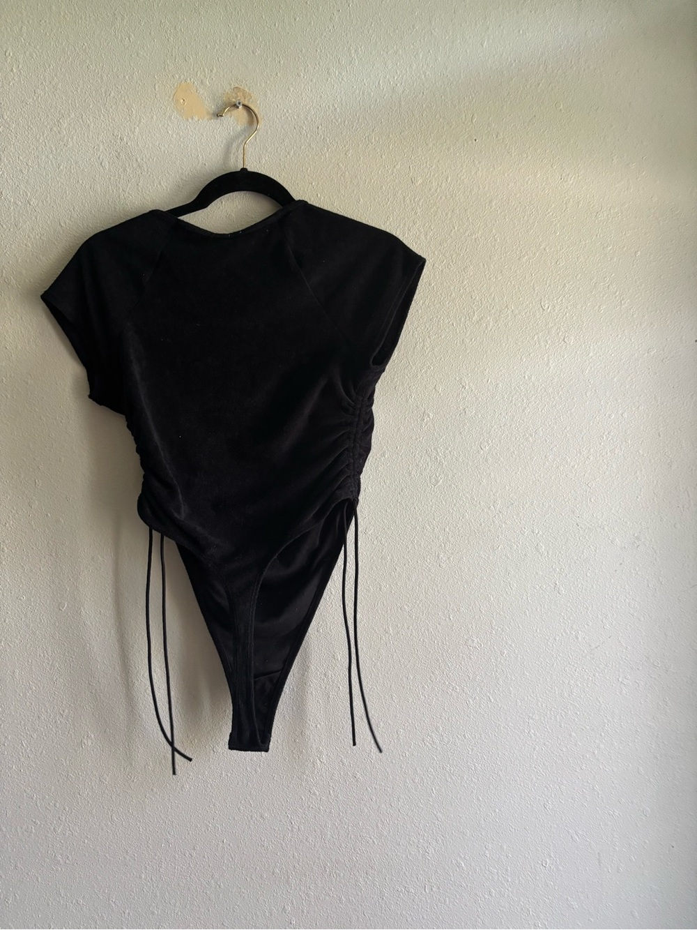 Savage X Fenty black One-Piece Bodysuit with Pink Patch Details - Picture 7 of 8
